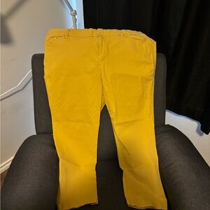 Old Navy Yellow Ankle Pants